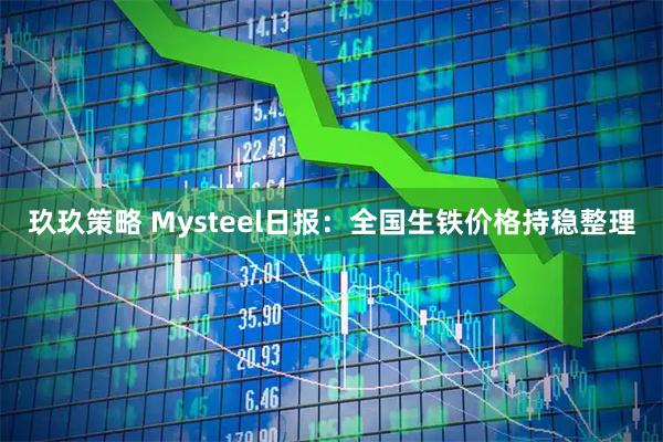 玖玖策略 Mysteel日报：全国生铁价格持稳整理